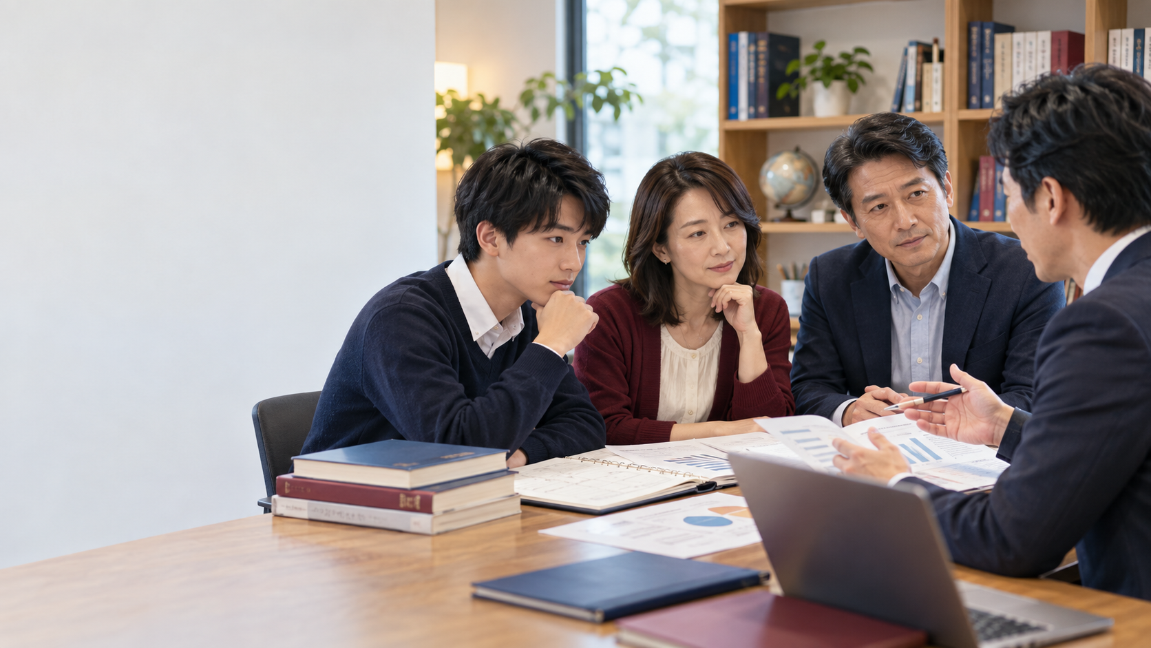 医学部受験の年間費用と学習計画を相談する家族のイメージ